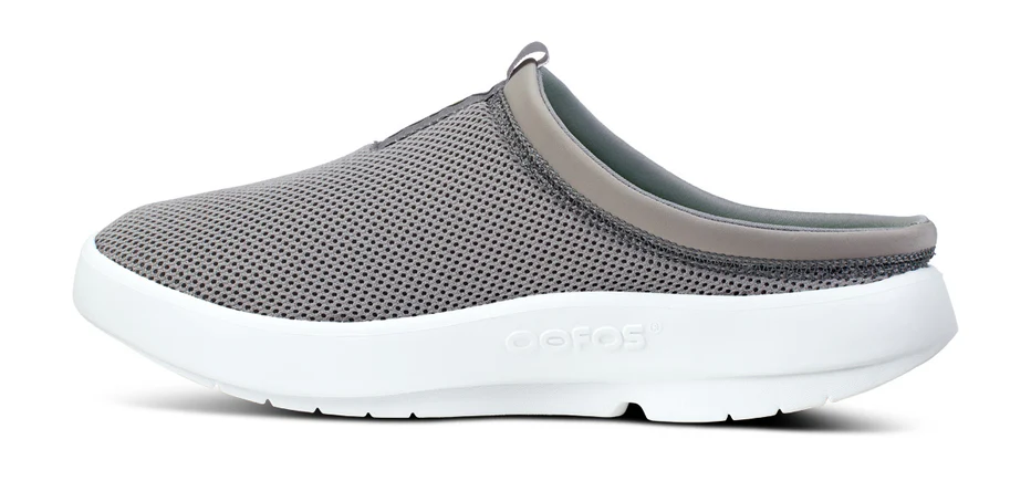 oofos M OOCOOZIE SPORT MULE WHITE SLATE display picture 1