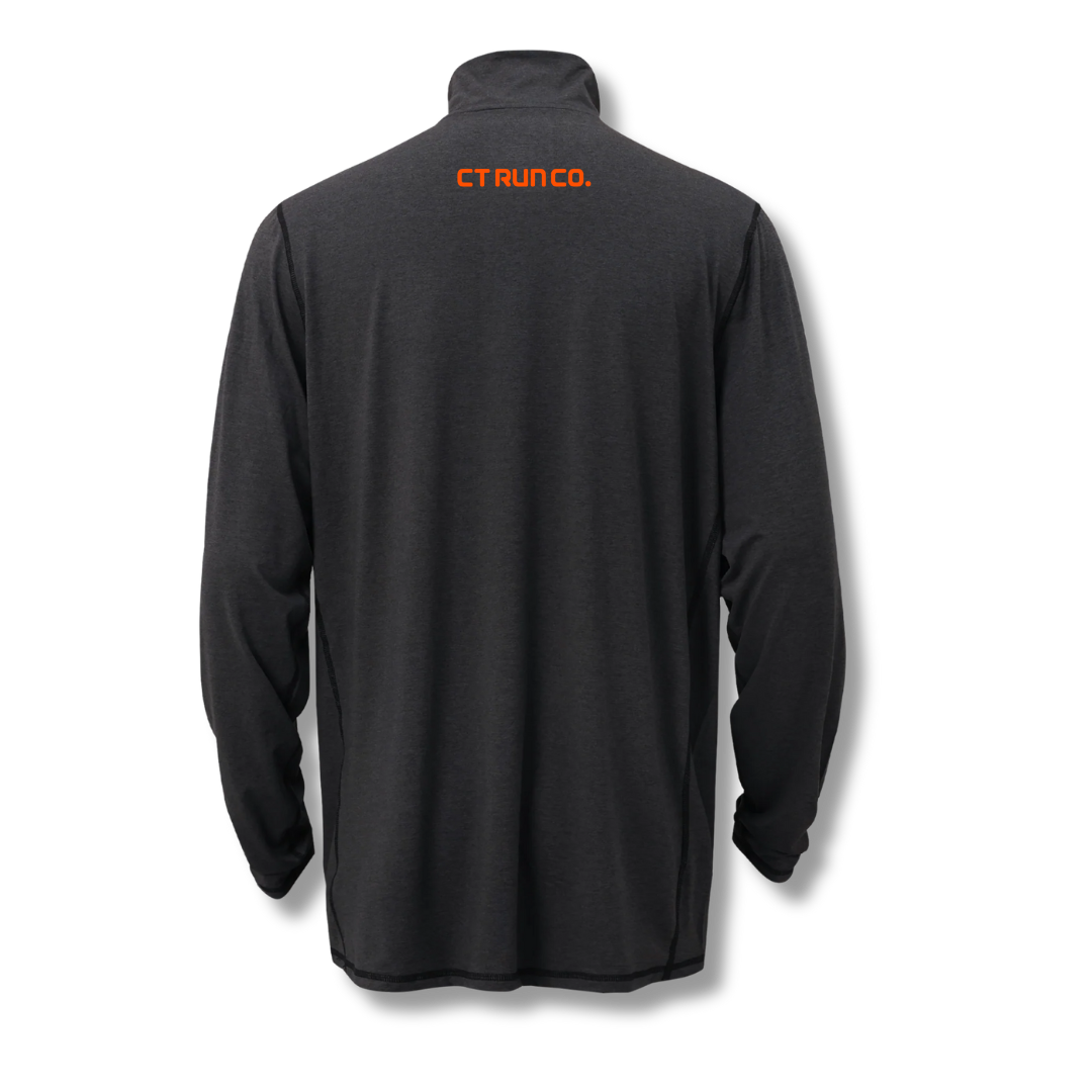 SKY MFG SKY M PERFORMANCE TECH QTR-ZIP HEATHER CLASSIC GRAY