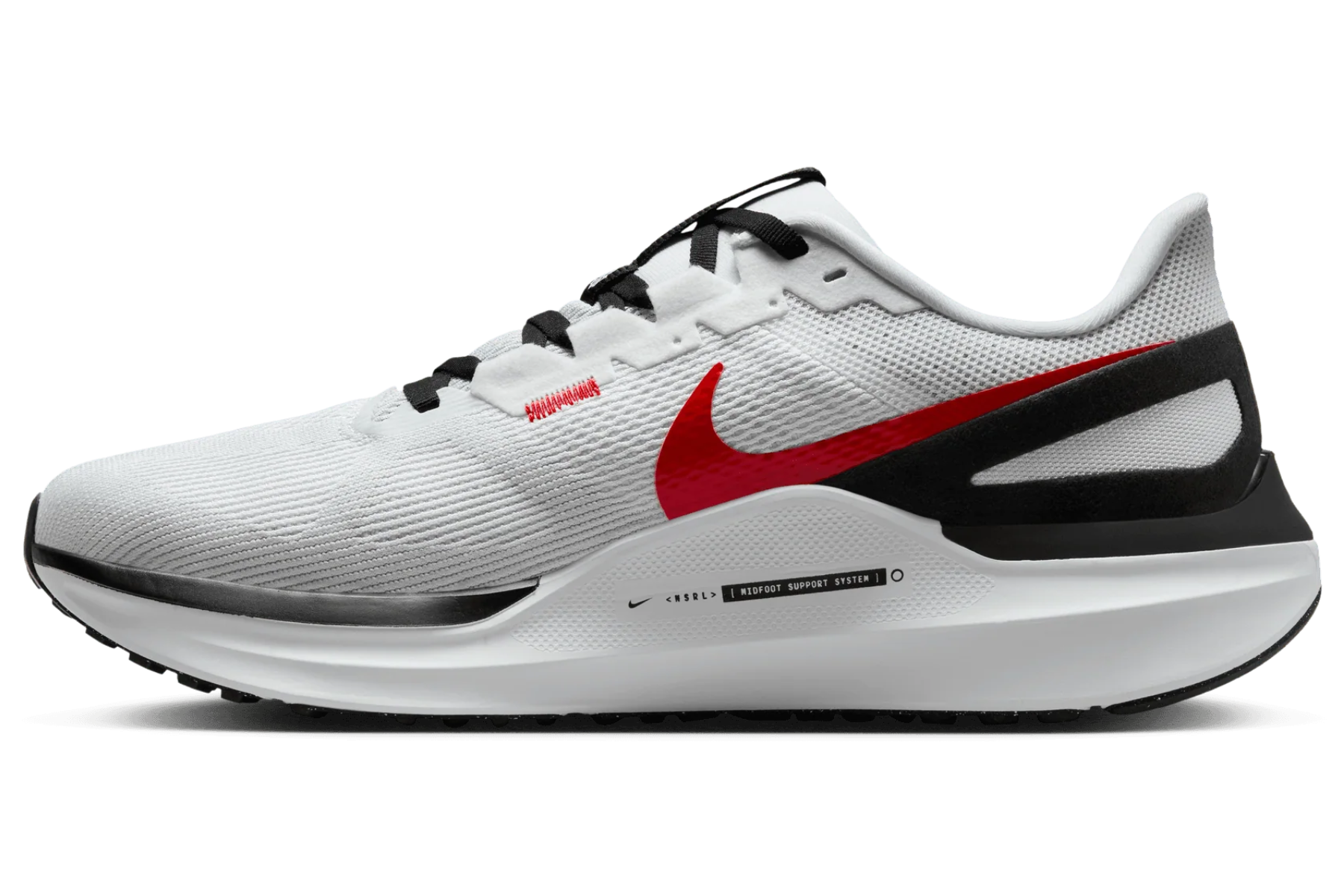 Nike M AIR ZOOM STRUCTURE 25 106 WHITE/FIRE RED-BLACK-LT SMOKE GREY