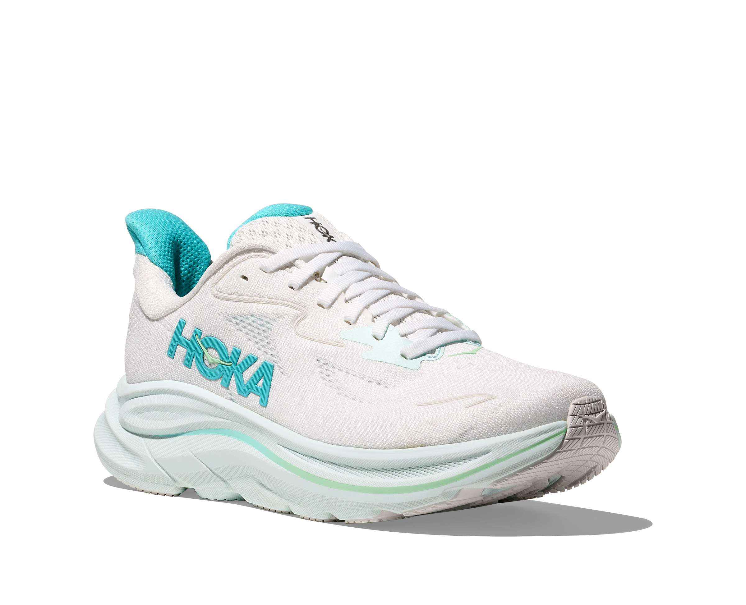 HOKA W CLIFTON 10 WIDE WTCL WHITE/CIELO BLUE