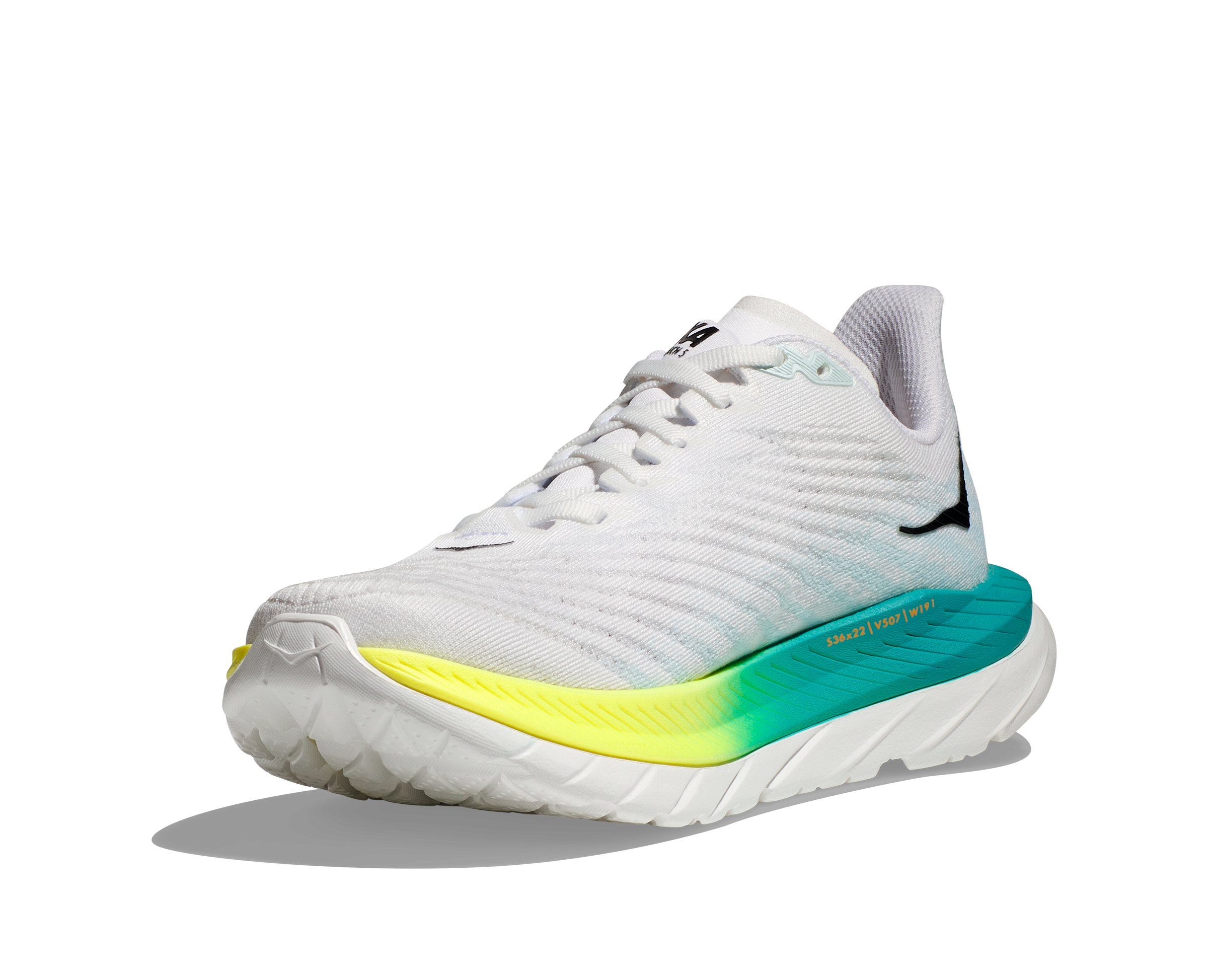 HOKA W MACH 5 WIDE WBGL WHITE/BLUE GLASS