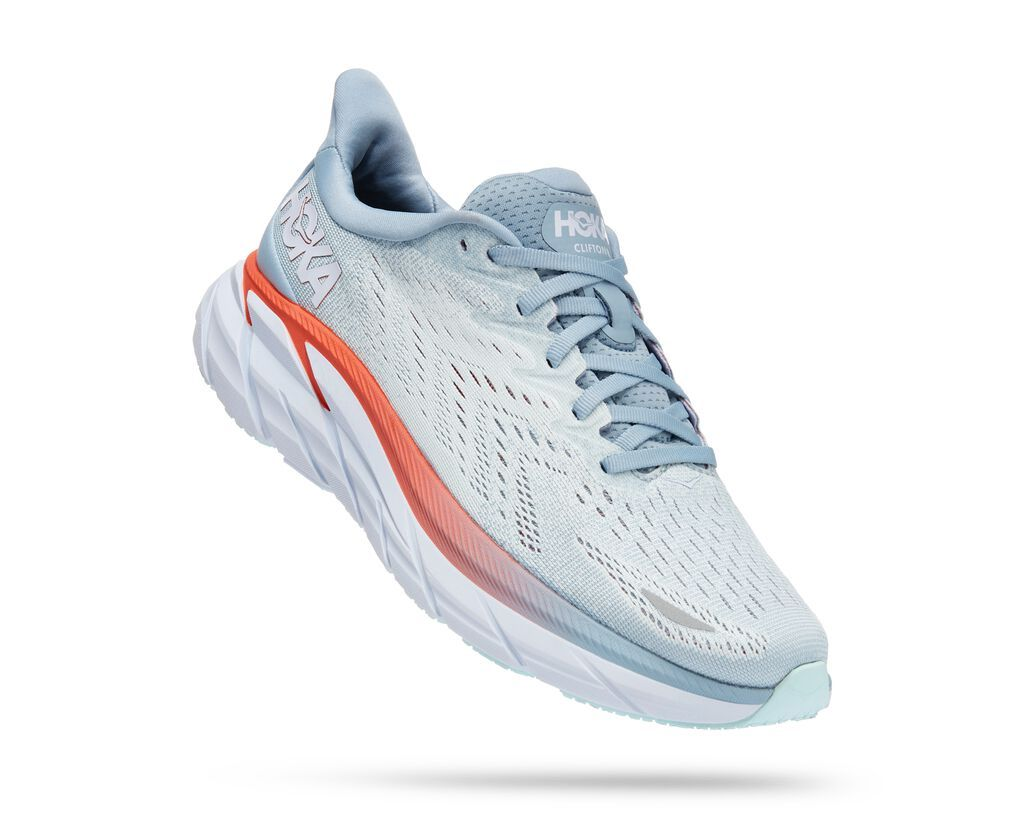 HOKA W CLIFTON 8 WIDE BLUE FOG/PLEIN AIR