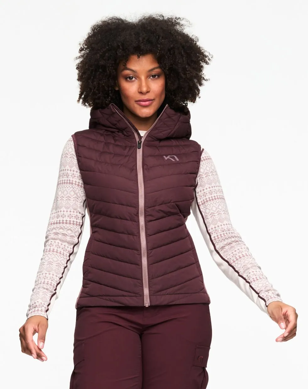 KARI TRAA W EVA DOWN VEST SYRUP