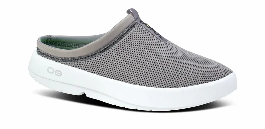oofos M OOCOOZIE SPORT MULE WHITE SLATE display picture 2