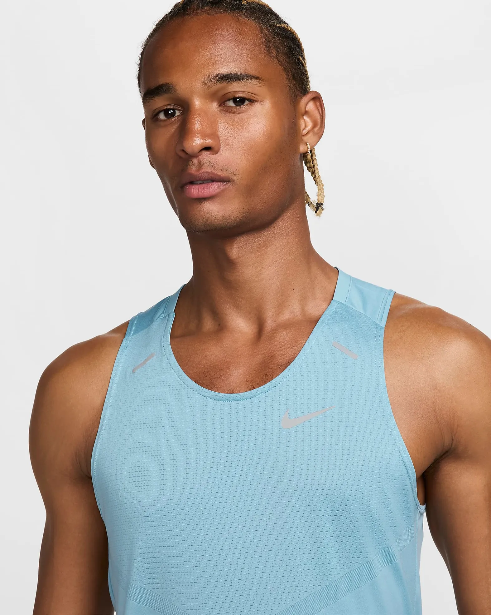 Nike M NIKE RISE 365 TANK DENIM TURQUOISE