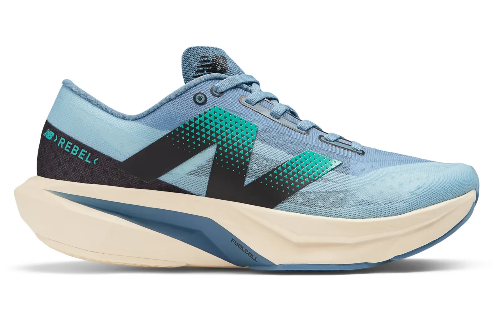 New Balance M FUELCELL REBEL V4 CH4 HERON BLUE/CHROME BLUE display picture 1