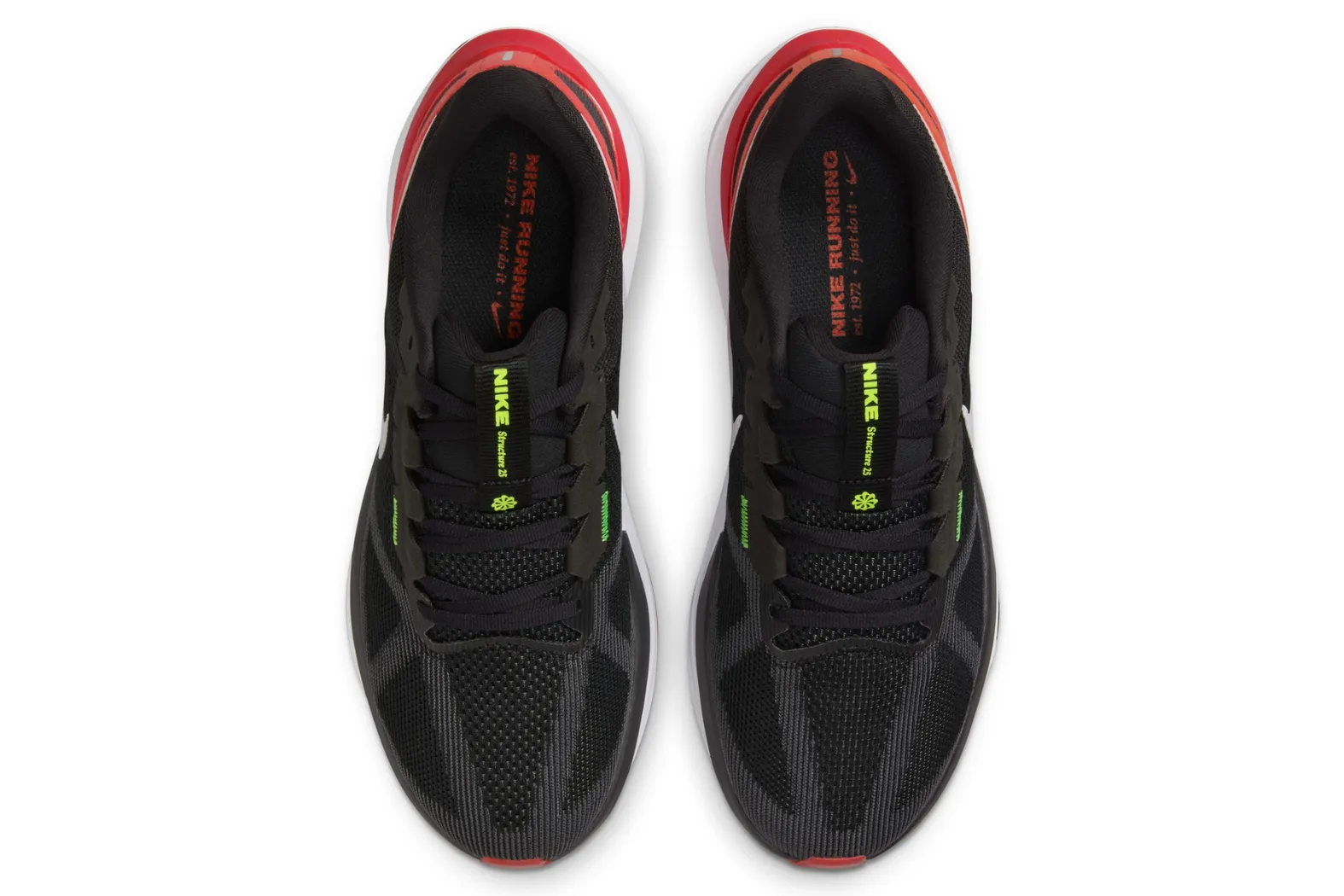 Nike M AIR ZOOM STRUCTURE 25 012-BLACK/WHITE-PICANTE RED  display picture 1