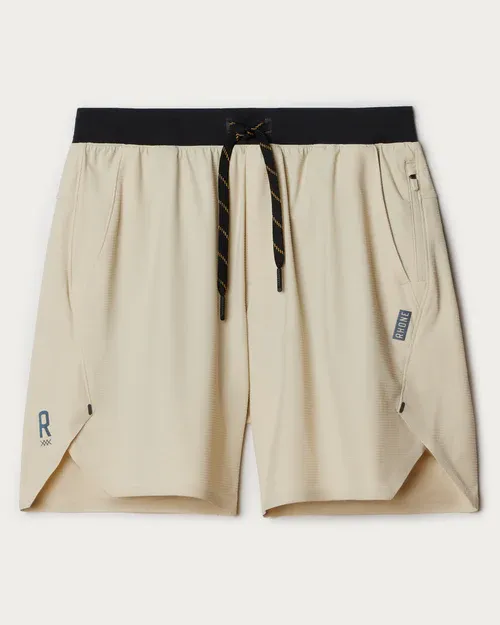 Pantaloncini Rhone Invictus Ripstop Uomo - 7" Cucitura, Sfoderati, Beige, Taglia XXL, Nuovi Con Etichette