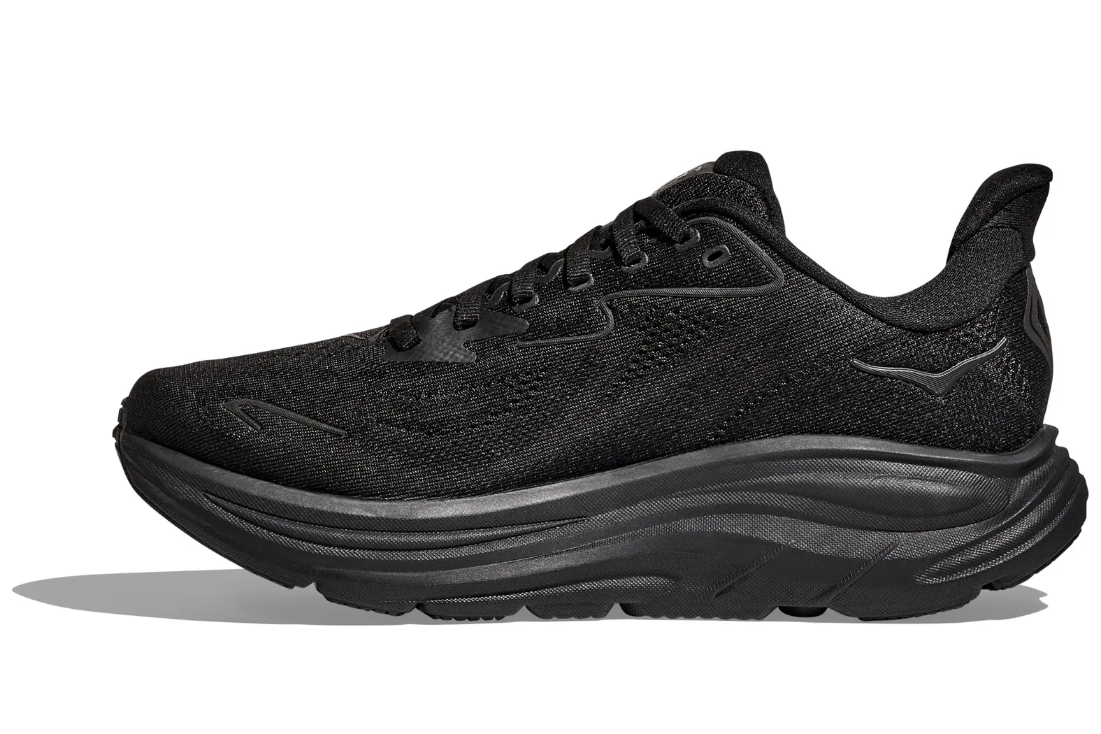 HOKA W CLIFTON 10 WIDE BBLC BLACK/BLACK