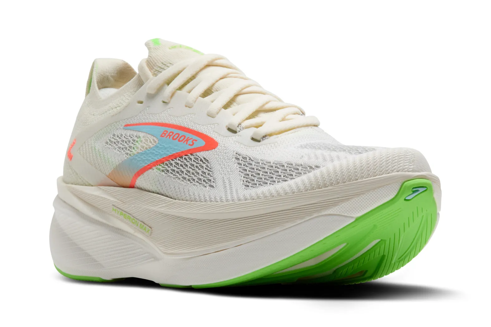 Brooks M HYPERION MAX 3 182 COCONUT/GREEN GECKO/PINK CLAY