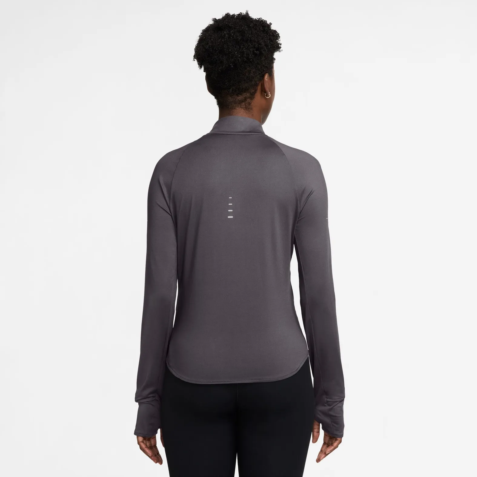 Nike W NIKE SWIFT DF UV 1/4 ZIP THUNDER GREY/REFL SILVER