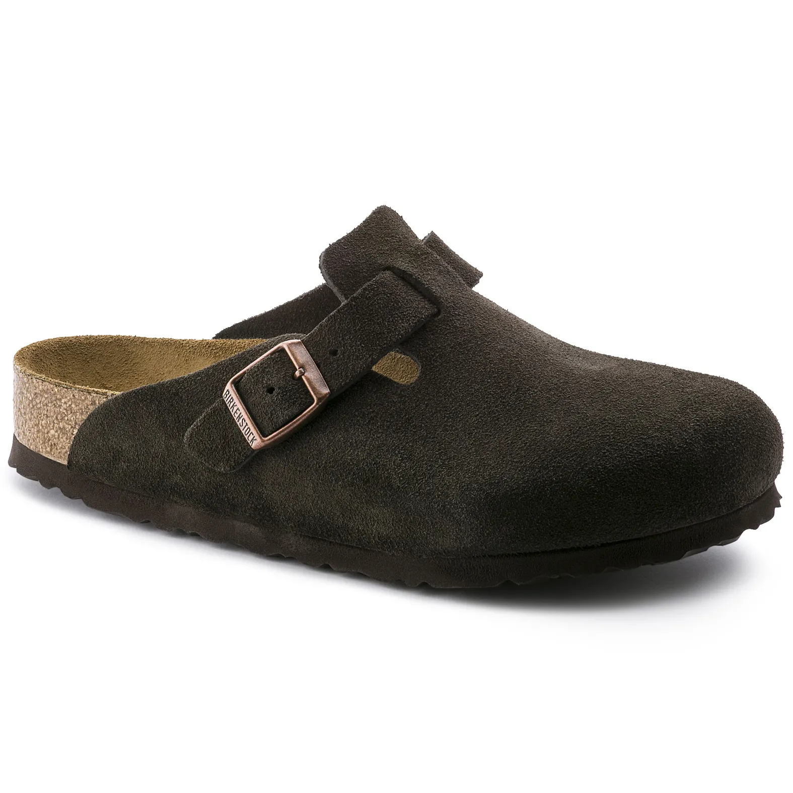BIRKENSTOCK USA M BOSTON SFB MOCHA SUEDE