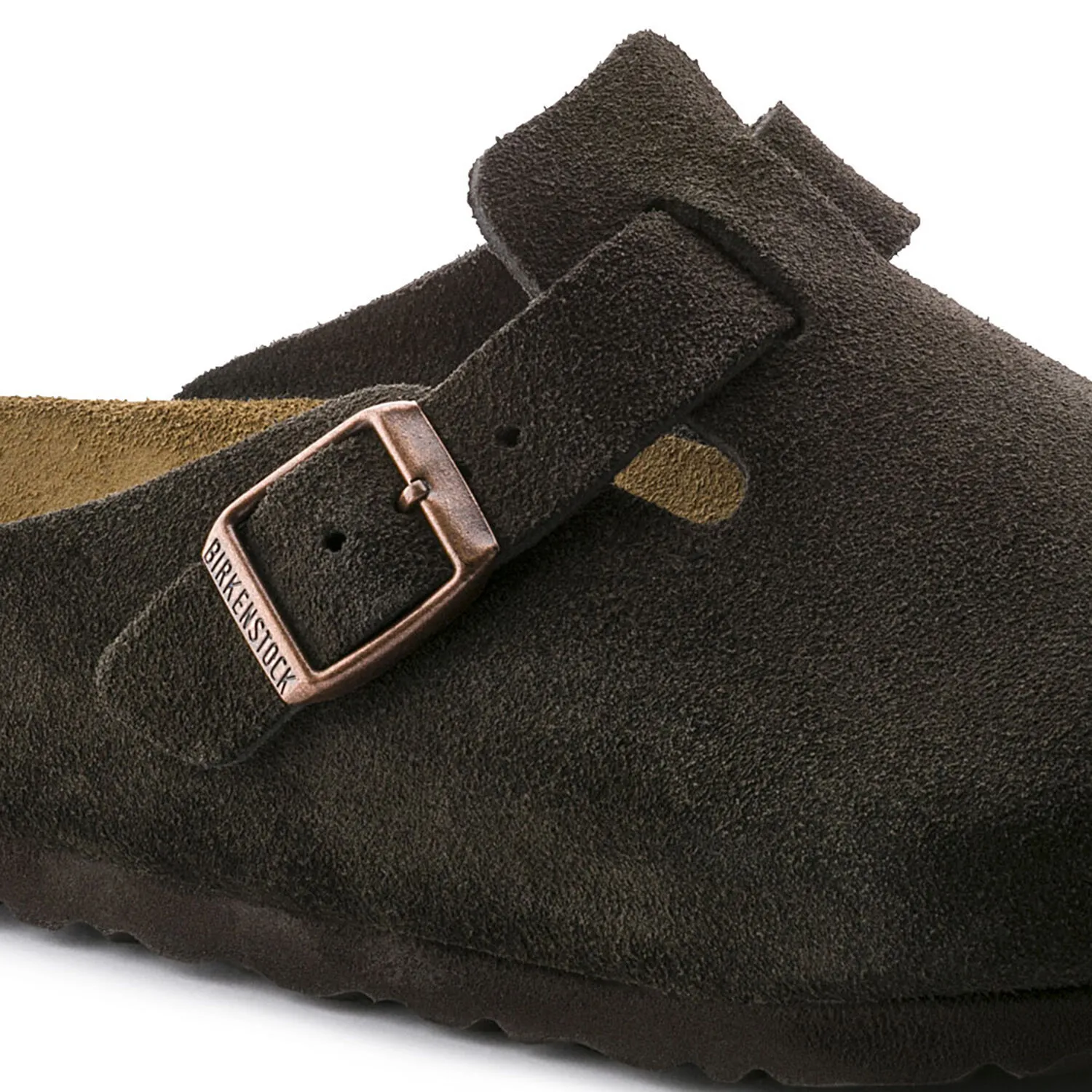 BIRKENSTOCK USA M BOSTON SFB MOCHA SUEDE