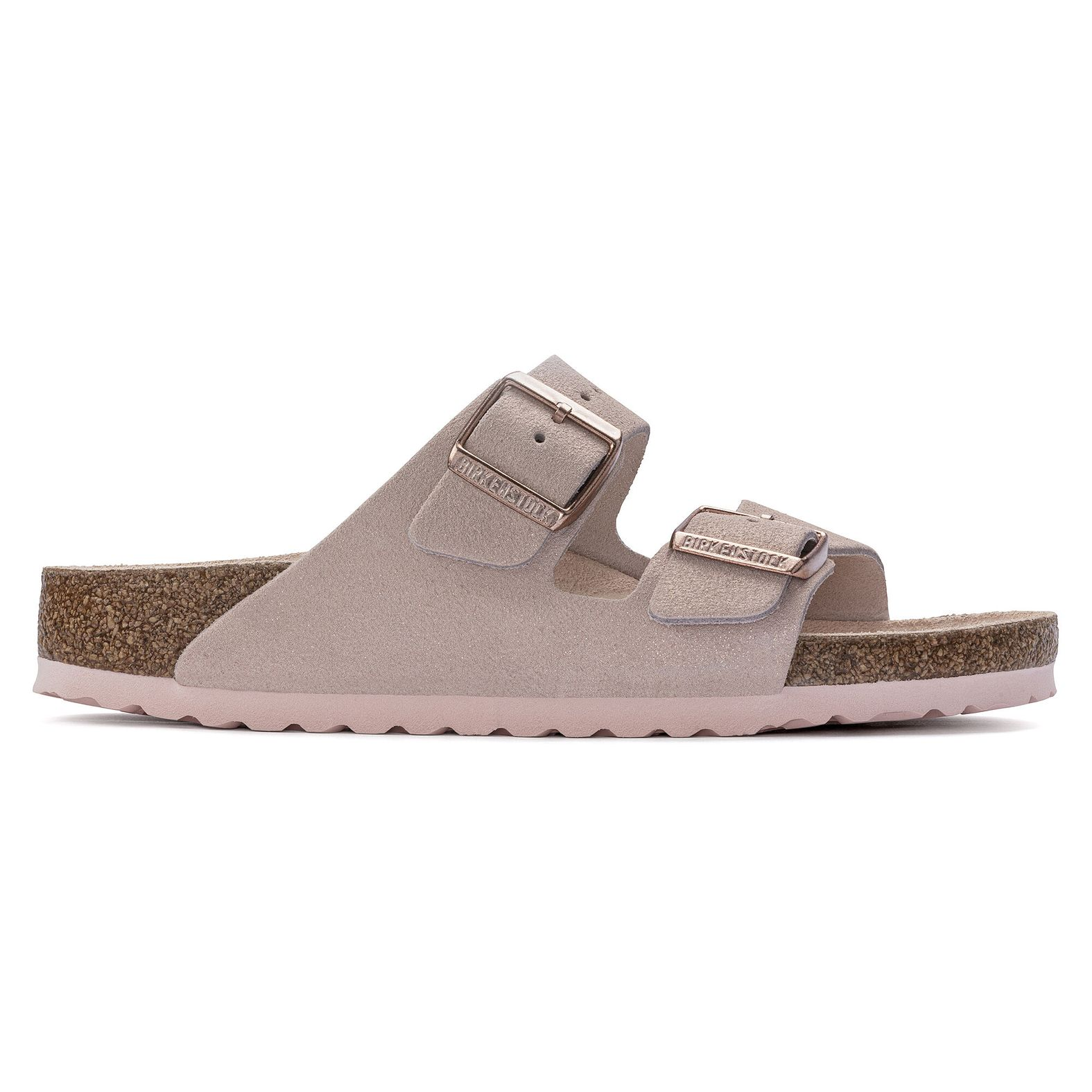 BIRKENSTOCK USA W ARIZONA SUEDE SHIMMERING LIGHT ROSE