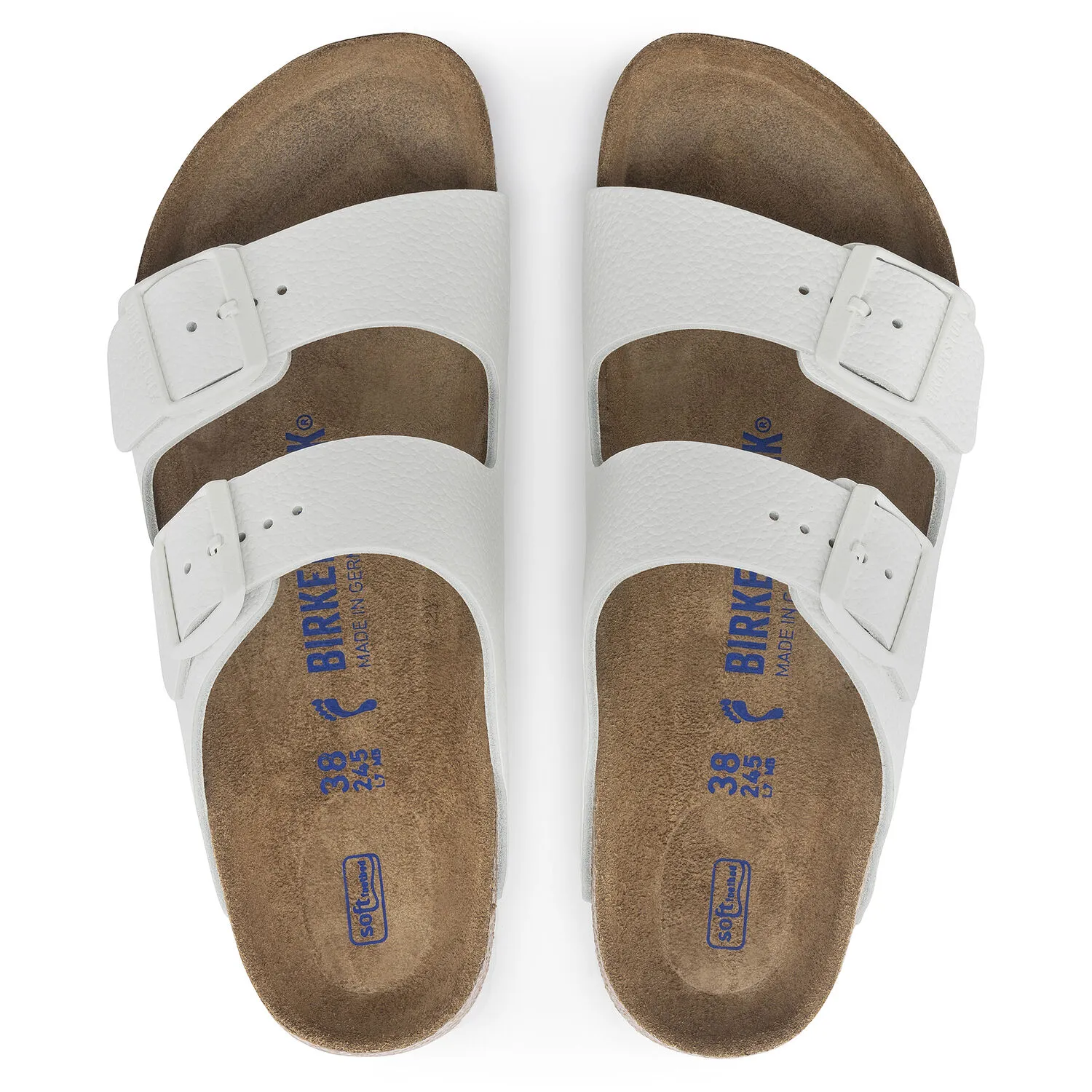 BIRKENSTOCK USA W ARIZONA SFB WHITE LEATHER