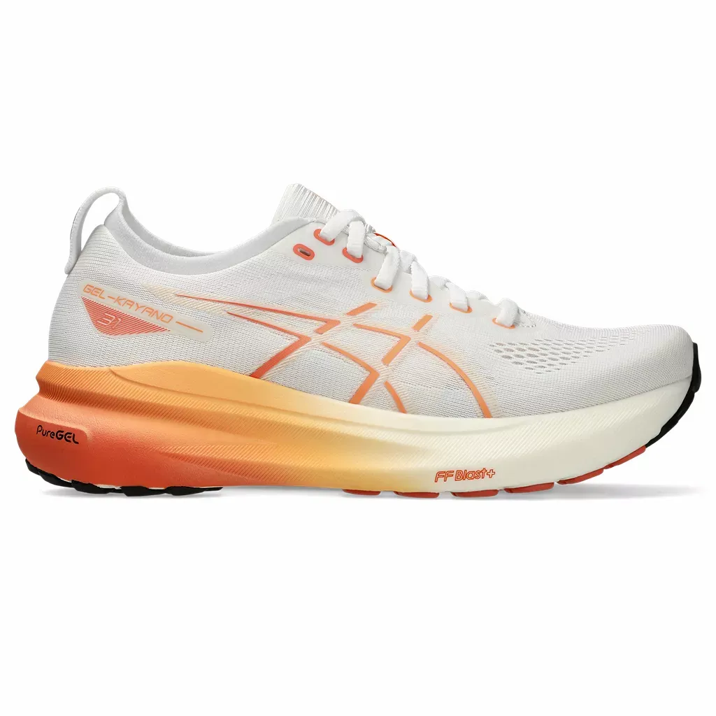 ASICS W GEL-KAYANO 31 100 WHITE/FADED ORANGE
