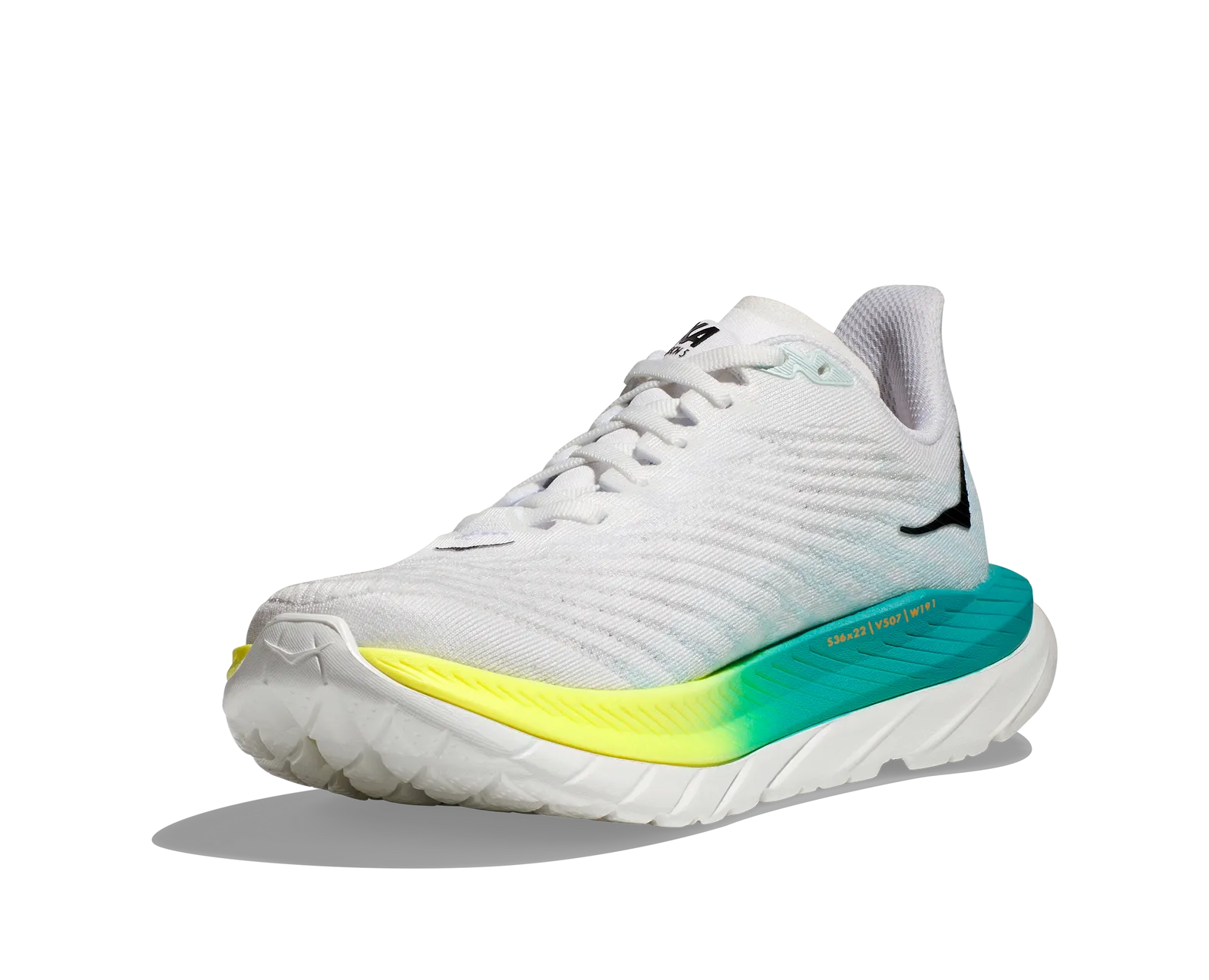 HOKA W MACH 5 WIDE WBGL WHITE/BLUE GLASS